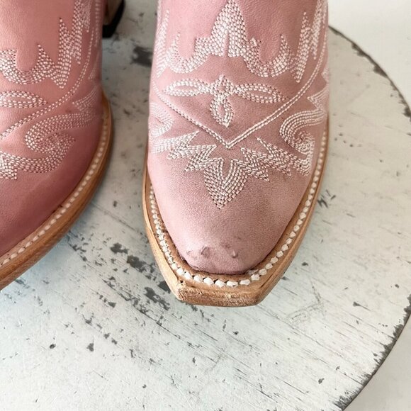 Lane LEXINGTON Over the Knee Womens Cowboy Boots 6 Pink Western Cowgirl Lace up - Picture 13 of 15